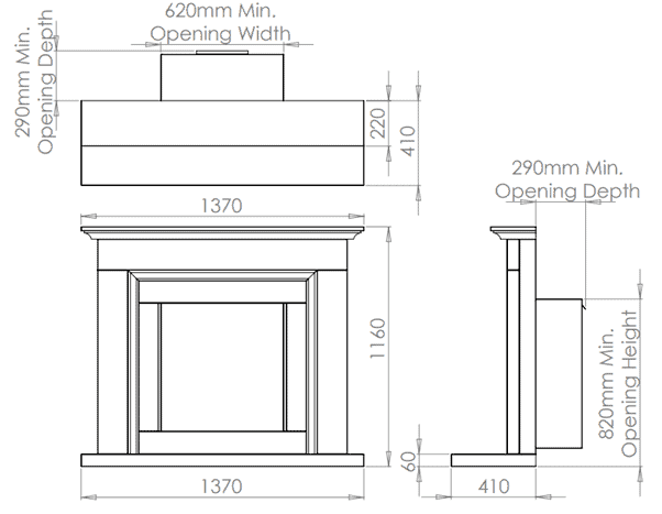 PARAGON P5 CONVENTIONAL FLUE GAS FIRE | Charlton & Jenrick